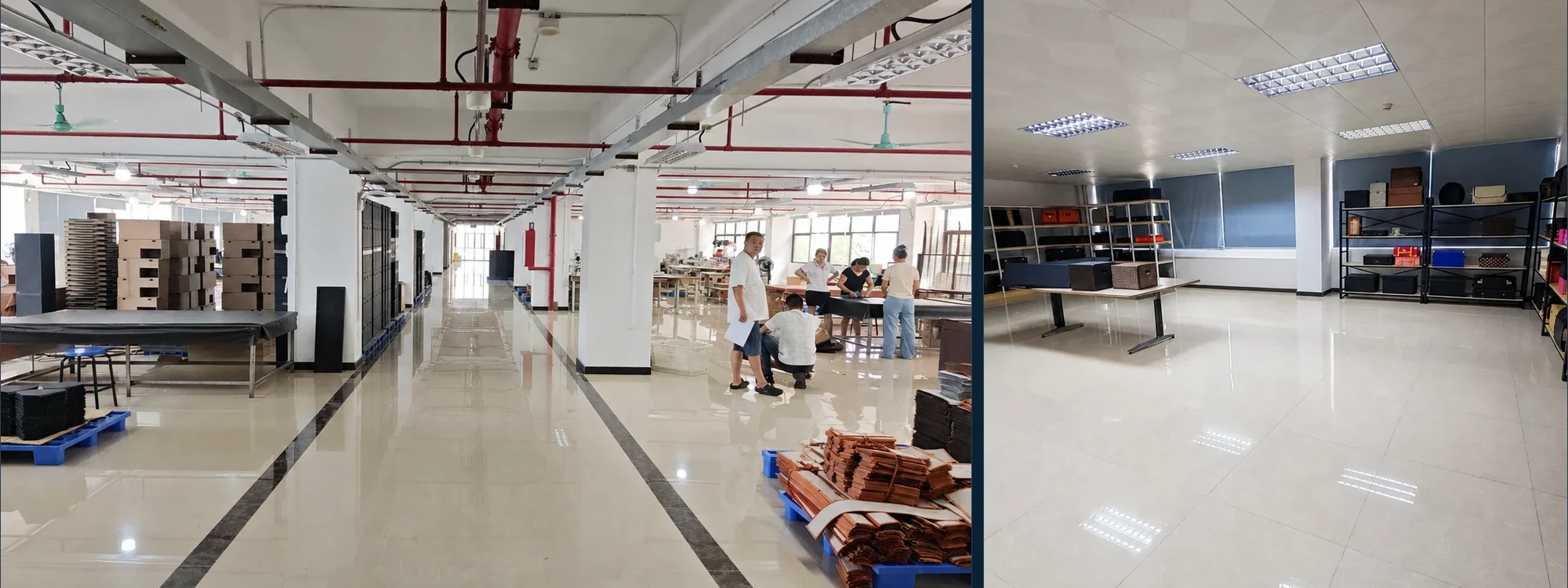 Production floor and product showroom